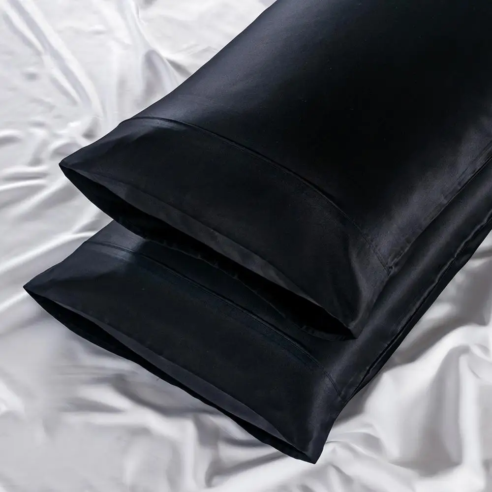 2 шт. шелковистая мягкая однотонная наволочка тутового цвета вареная шелковая