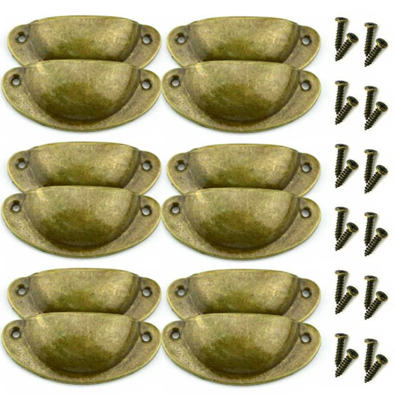 24 шт. ручка для шкафа дверная чашка ящик мебели антикварная ретро украшения