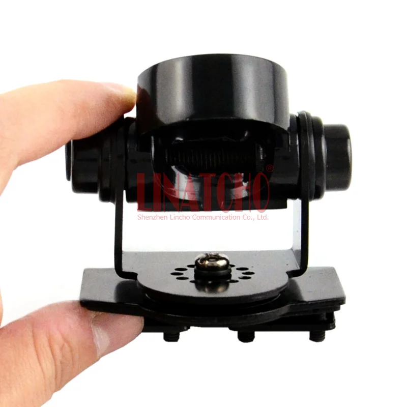 RB-400S Small Black Car Antenna Mount Trunk Lid Hatchback Mount Bracket for Mobile Car Radio Antenna SO239 Connector