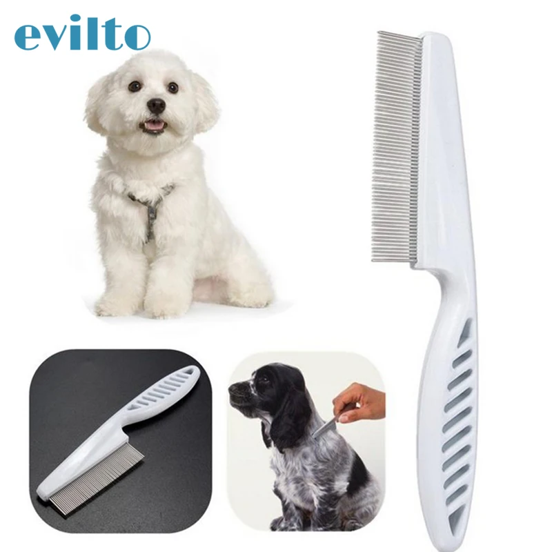 

1pcs Cats Dog Hair Flea Comb Pet Stainless Steel Comfort Flea Hair Grooming Tools Deworming Brush Short Long Hair Fur Remove