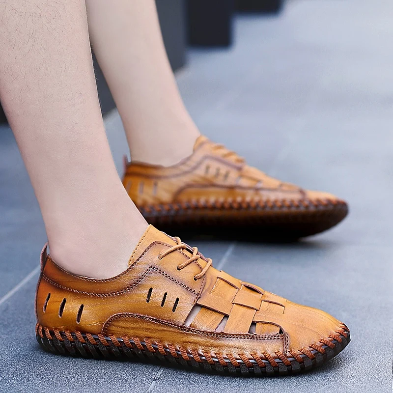 Сандалии w5 мужские из натуральной кожи уличная Легкая удобная модная