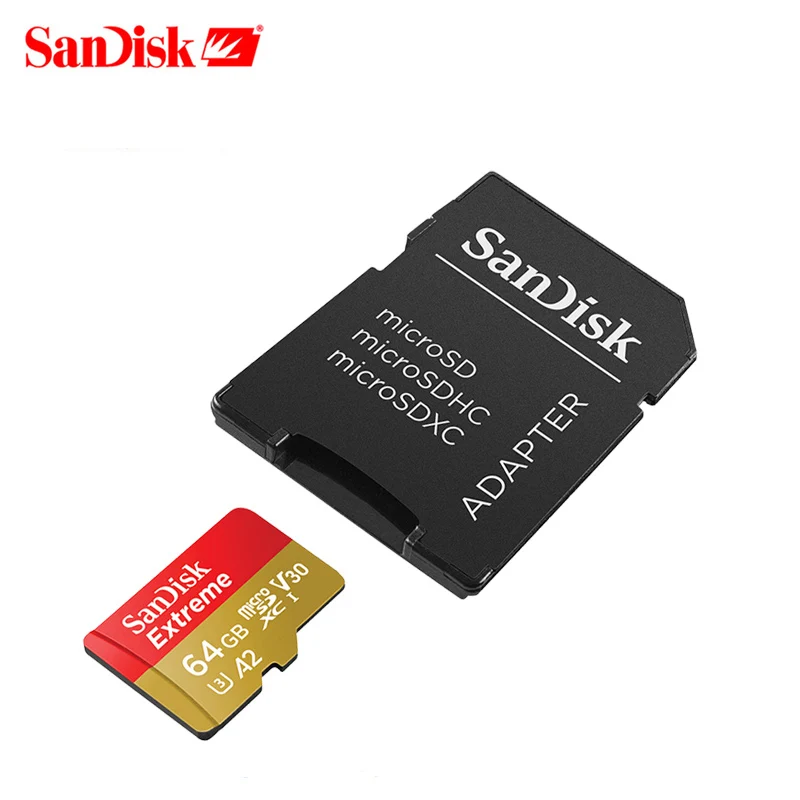 Карта памяти SanDisk Micro SD C10 256 ГБ 128 Гб 64 32 16 Extreme/Ultra microsd TF карта для экшн камер или