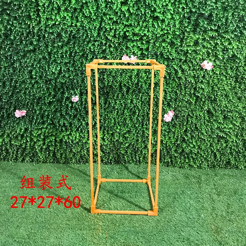 60cm 1 шт. металлический каркас для свадьбы, дорожный свинцовый стенд, Цветочная полка, стойки, геометрические декоративные реквизиты, Вечерние Декорации для сцены - Цвет: 60cm