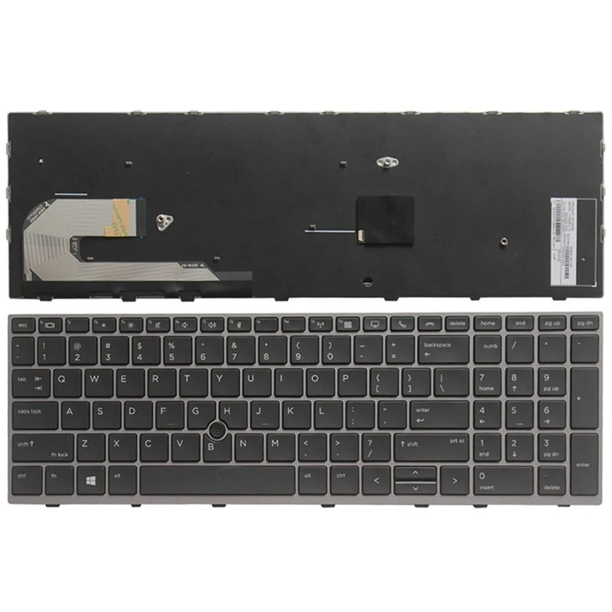 

new US Laptop keyboard For HP EliteBook 850 G5 silver frame without backlit Pointing stick keyboard