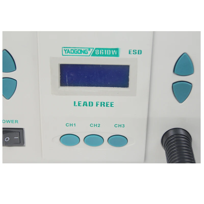 1000W Large Air Volume Voltage 220V / 110V YAOGONG 861DW Lead-free Intelligent Hot Gun Desoldering Station High Power - купить по
