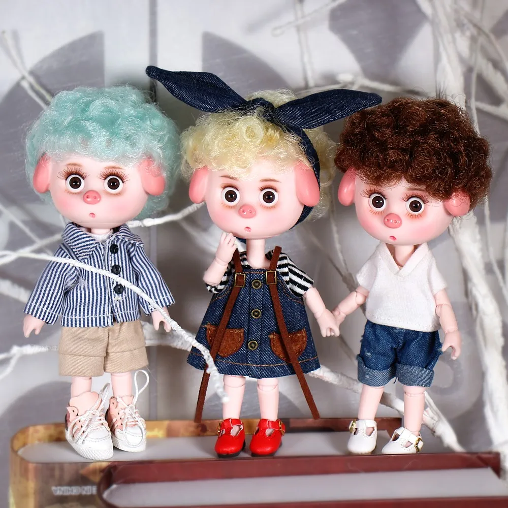 DBS 1/12 BJD 26 шарнирное тело Милая свинка ob11 кукла с одеждой обувью детский подарок 15