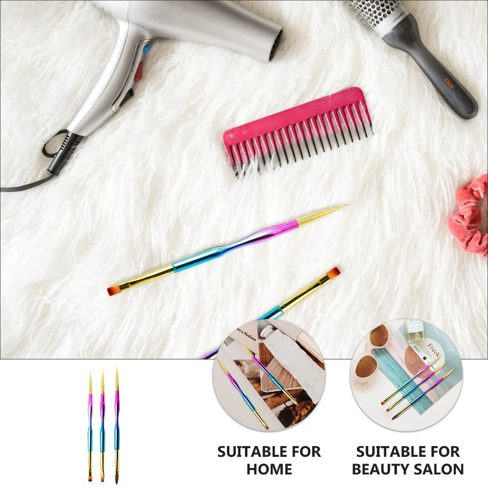 

3pcs Professional Nail Art Brushes Nail Art Liner Brush Manicure DIY Tools Set
