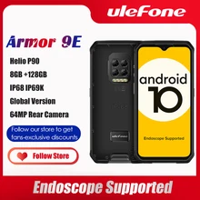 Ulefone Armor 9E  Android 10 Rugged Phone Helio P90 Octa-core 8GB+128GB 2.4G+5G WIFI Mobilene 6600mAh 64MP Camera NFC Smartphone