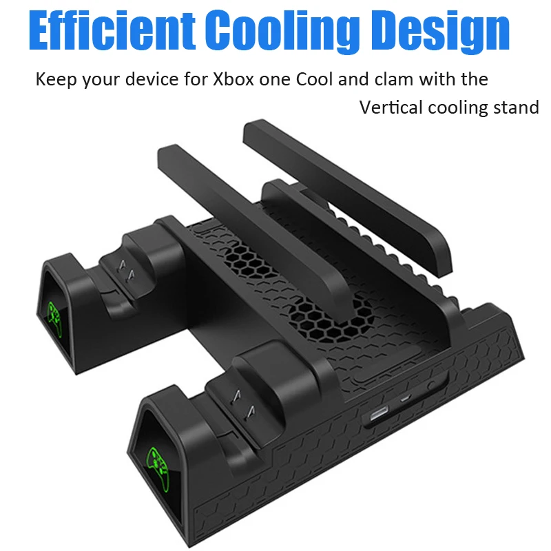 Вертикальная охлаждающая подставка для консоли Xbox ONE зарядная док-станция со