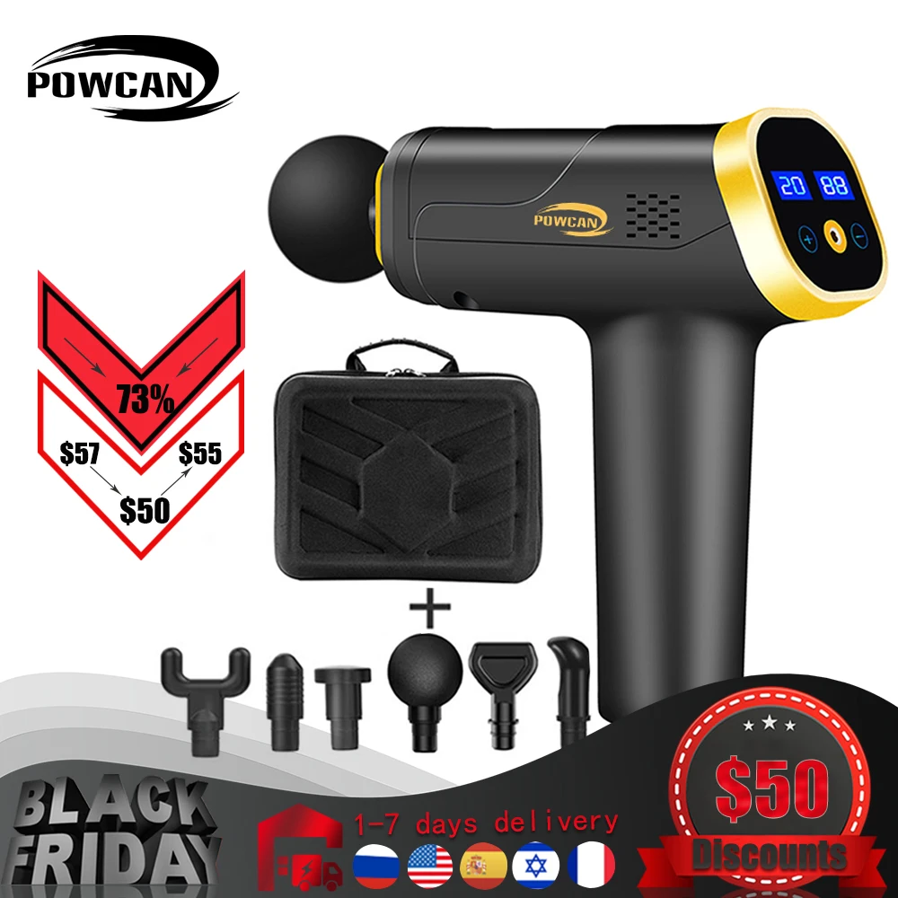 

Massage Gun Fascia Gun Neck Massager Vibration Fitness Equipment Noise Reduction Design Electric Massager Relax Muscle