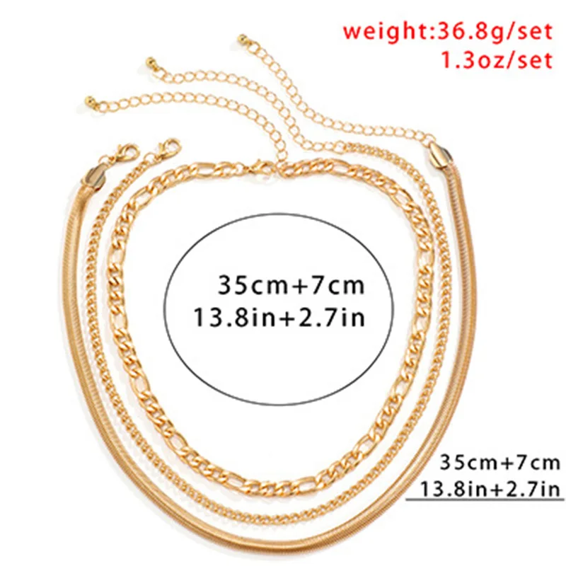 Ожерелье-цепочка в готическом стиле женское толстый многослойный чокер с