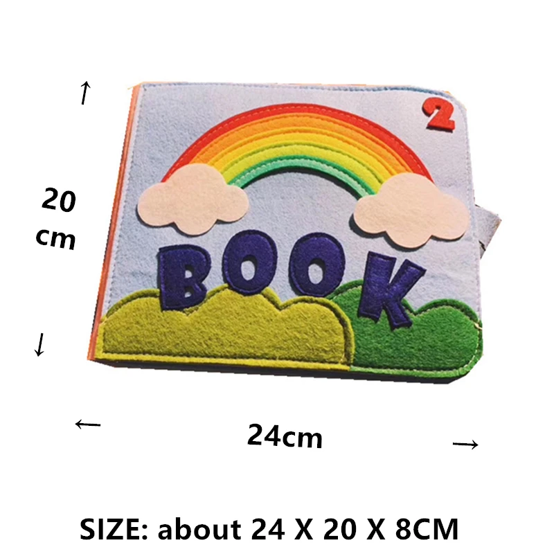 

2020 New Felt DIY Cloth Quiet book Finished Book Kid's Early Education Story Book Mom Handmade Sewing Special Xmas Gift For Kids