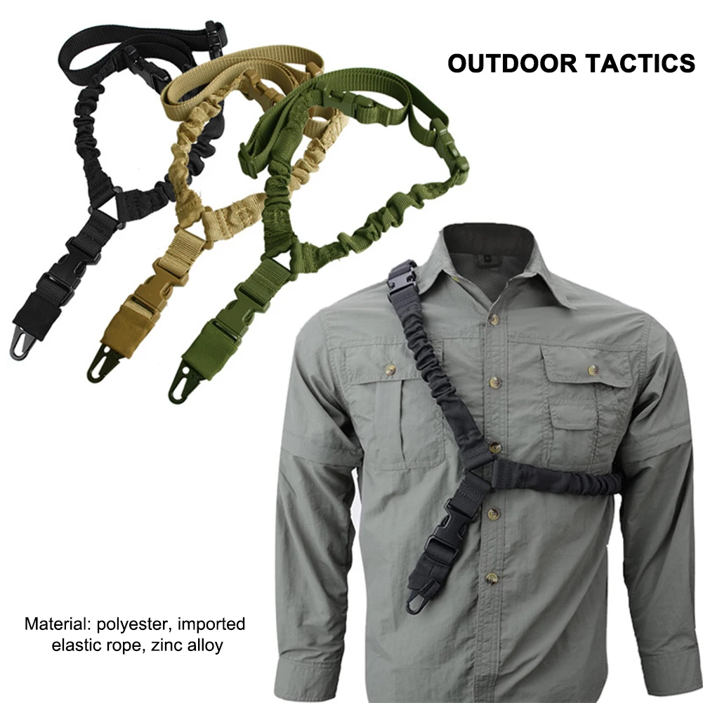 

Multi-function Lanyard Shoulder Strap Rifle Sling Nylon Adjustable Airsoft Elastic Belt Straps Outdoor Hunting Camping Harness