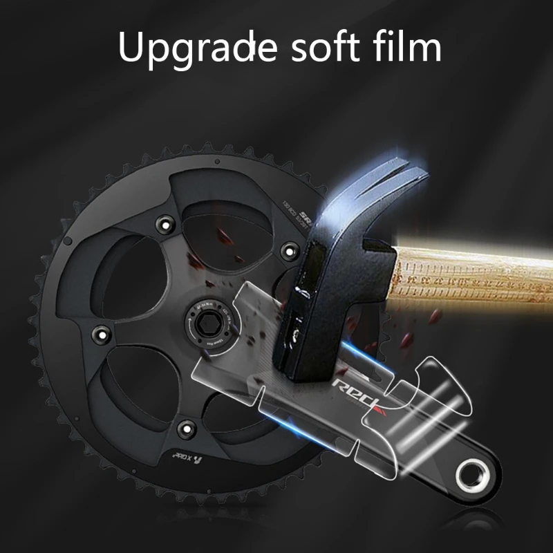 

3 pieces of embossed polymer bicycle crank protection film cover, carbon fiber toothed plate crank stickers, anti hanging