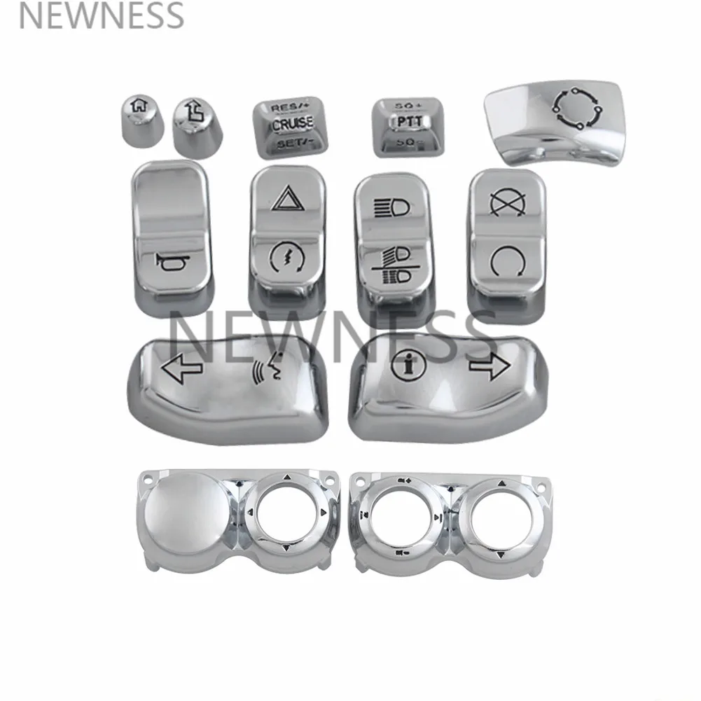 13 шт. Запчасти для мотоциклов хромированный переключатель корпус кнопка