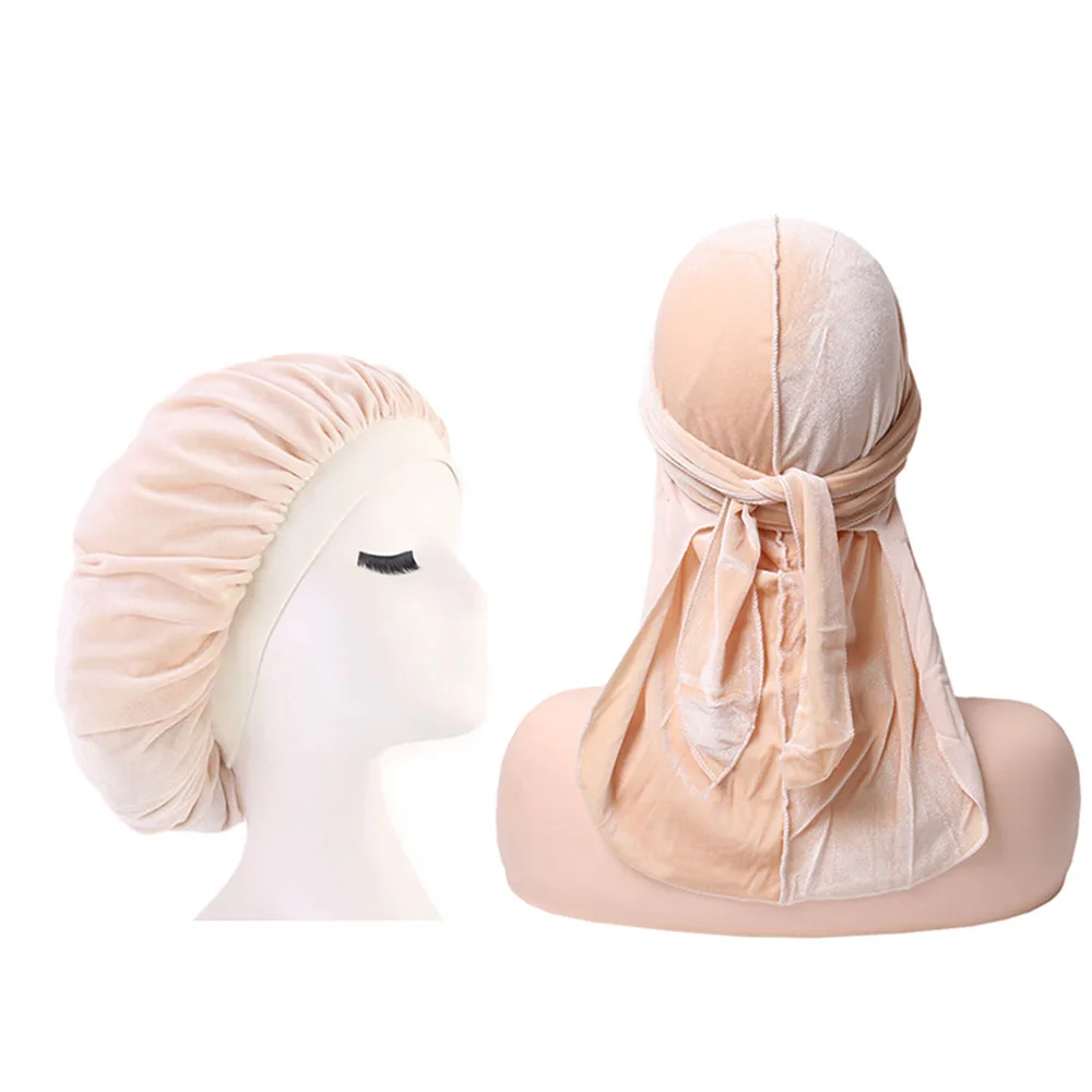 Бархатная дураг и шляпа комплект из 2 предметов женская кепка для сна Мужская