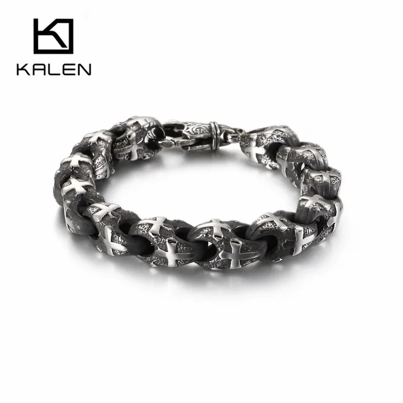 Браслет KALEN мужской из нержавеющей стали 22 5/23 см 2020|Цепочки и браслеты| |