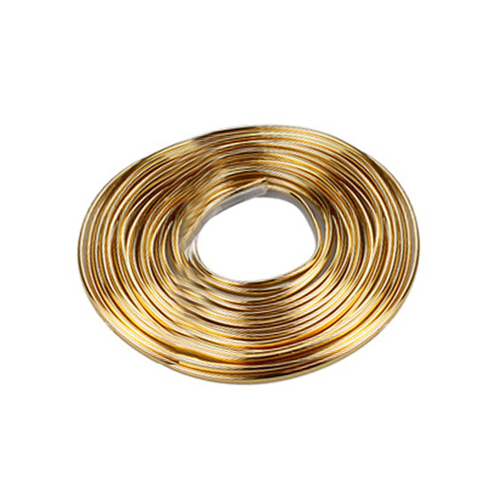 Gold 5 м DIY прокладка для салона автомобиля формовочная дверная линия вентиляционная панель стильная лента декоративная Автомобильная дверная защитная полоса Защитная полоска для края наклейка - Название цвета: Gold