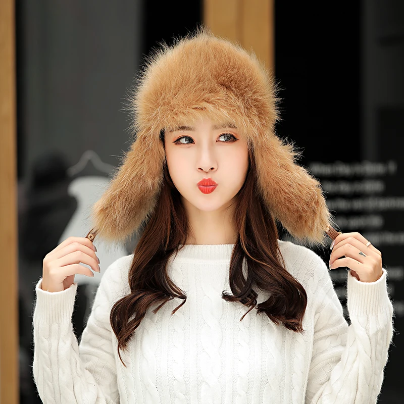 New Arrival Leather Cap Elder Men's Winter Sheepskin Hat Father Thick Warm Ear Protection Hat Male Warm Cap New Year Gift B-7138