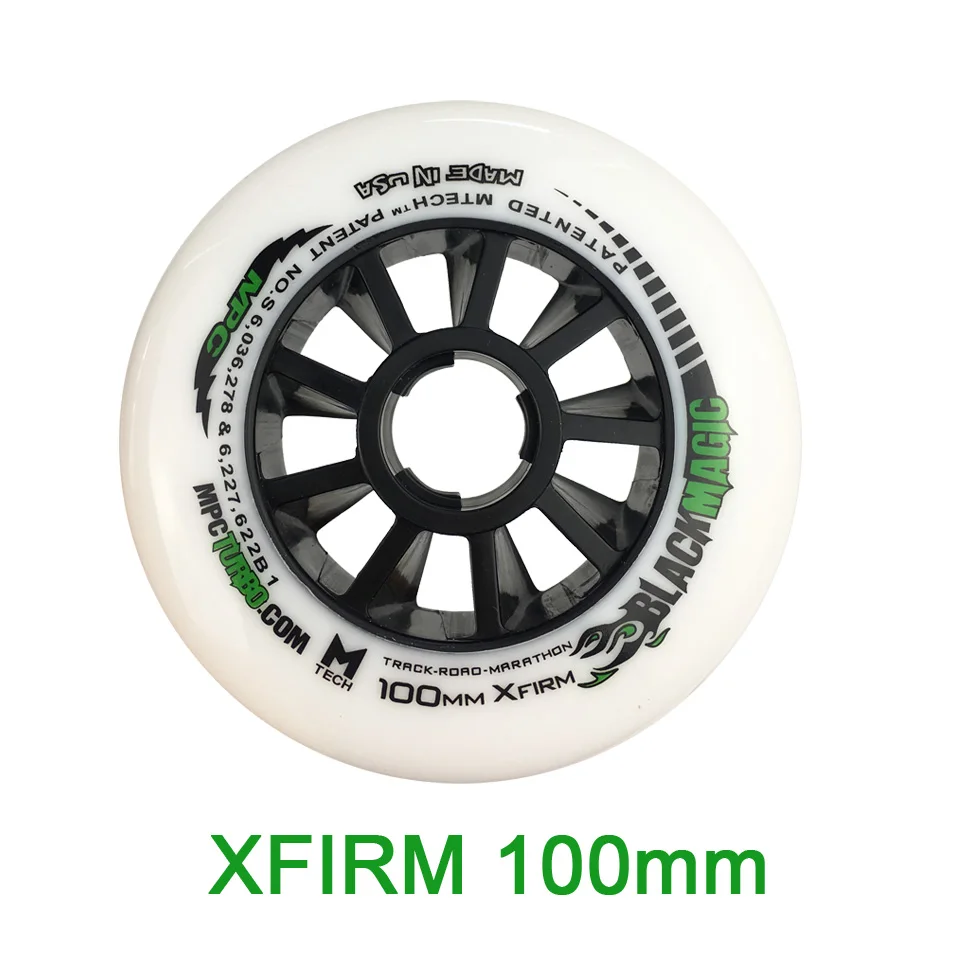 XFirm 100mm 8 шт. MPC черные Волшебные колеса SRC XXFirm XFirm 110/100/90 мм марафонские гоночные шины для роликовых скоростных коньков дорожные катания A094 - Цвет: XFirm 100mm