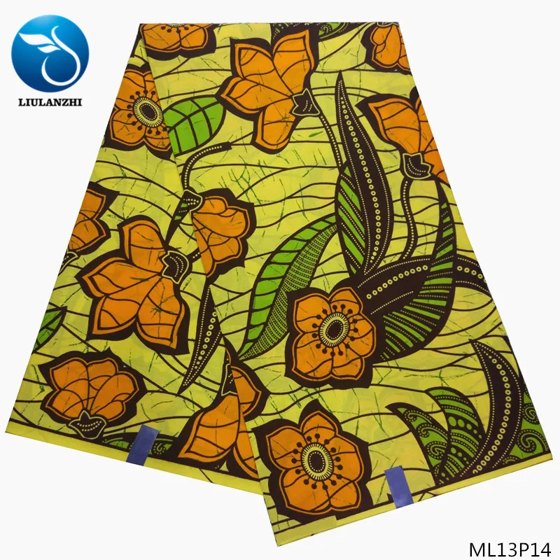 ML13P14 Воск liulanzhi Африканский нигерийский хлопок воск ткань для ткани Анкара ткань ML13P28 - Цвет: ML13P14