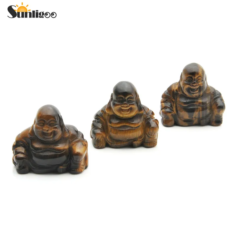 Sunligoo резные кристалл драгоценных камней фигурки Будды статуя украшения дома