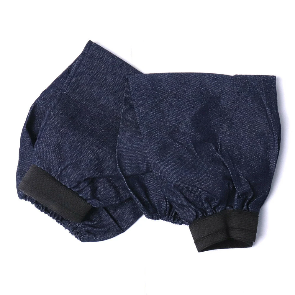 

2 Pairs Lengthen Arm Protective Sleeves Denim Blue Welding Arm Sleeves Welder Sleeves Resistant Heat Protection Supplies