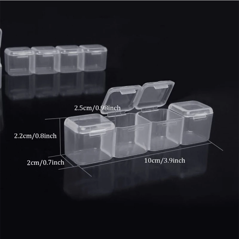 

4pcs new 28 grid diamond embroidery accessories diamond painting box cross stitch box jewelry beaded household storage box