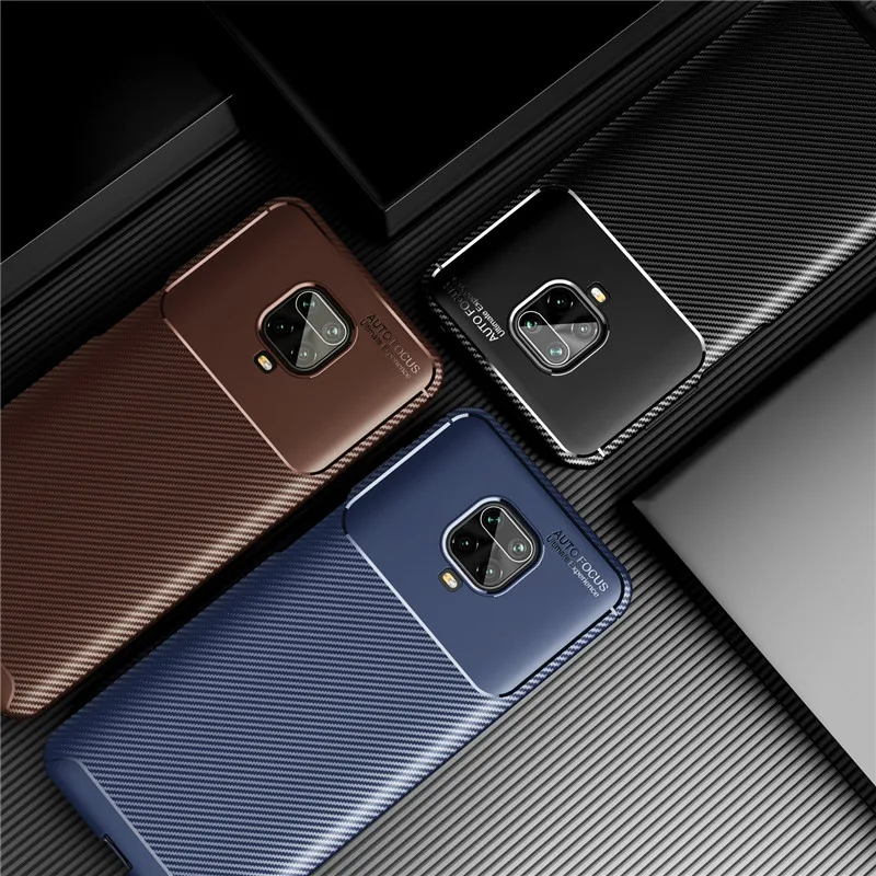 Чехол из углеродного волокна для Xiaomi Redmi Note 9S 9 Pro Max 8T 8 7 Poco F2 мягкий бампер телефона