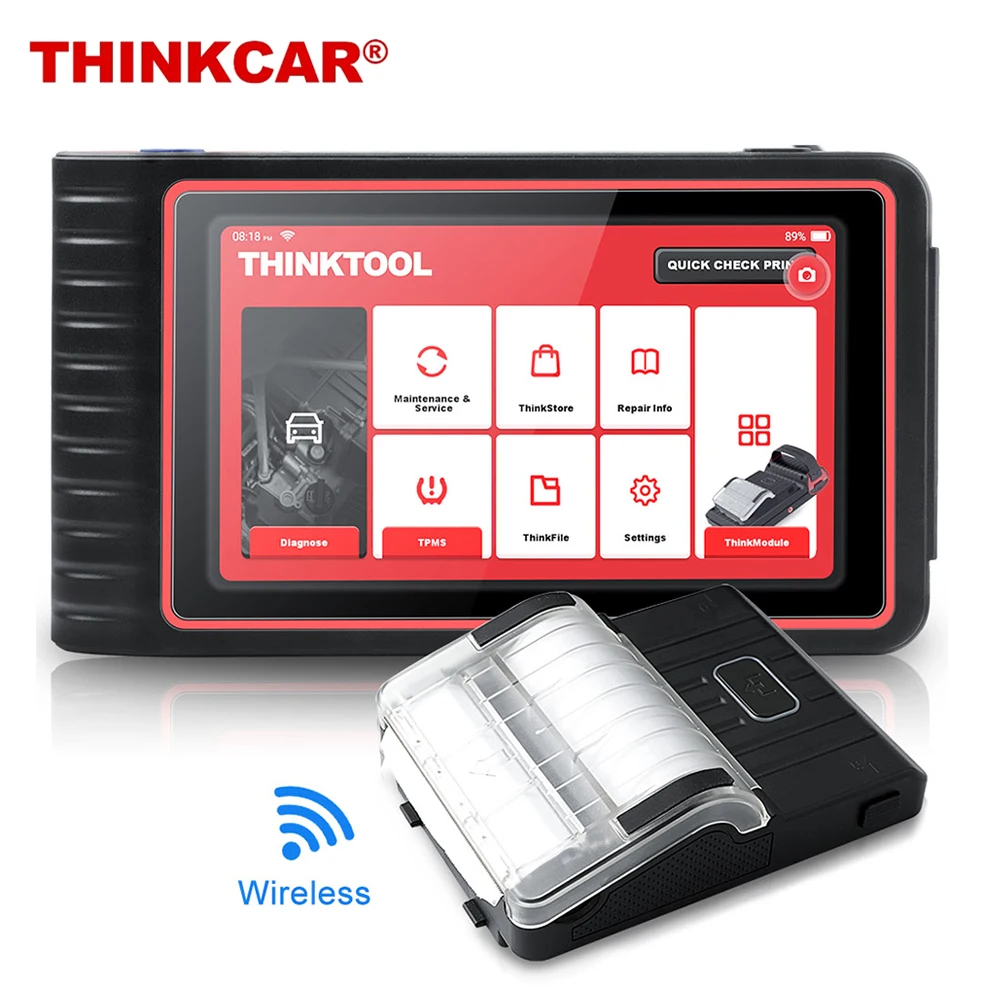 

Thinkcar THINKTOOL OBD2 Diagnostic Tool Full System Scanner TPMS EPB Reset Oil Service DPF Regeneration ECU Coding Code Reader