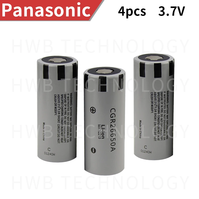 4 шт./лот Новинка для Panasonic оригинальная 26650 CGR26650A 3 7 в 2650 мАч литий ионная
