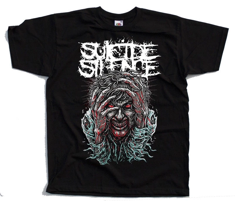 SUICIDE SILENCE V2 Deathcore Hernan Эрмида постер футболку (черный) Кот ветровка футболка с