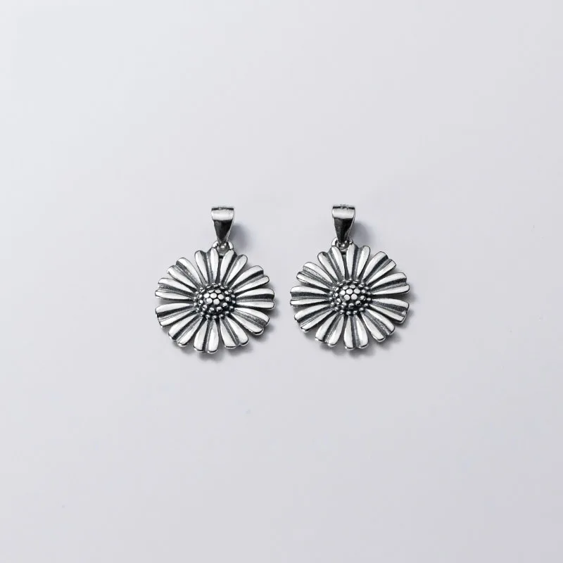 MEETSOFT 925 тибетское серебро винтажное изображение маргаритки амулеты браслет