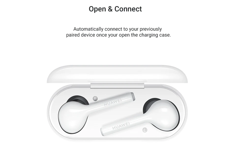 Белый Оригинальные беспроводные наушники HUAWEI FreeBuds lite с двойным кликом управления с зарядным устройством IP54 HUAWEI freebuds enjoy - Цвет: Белый