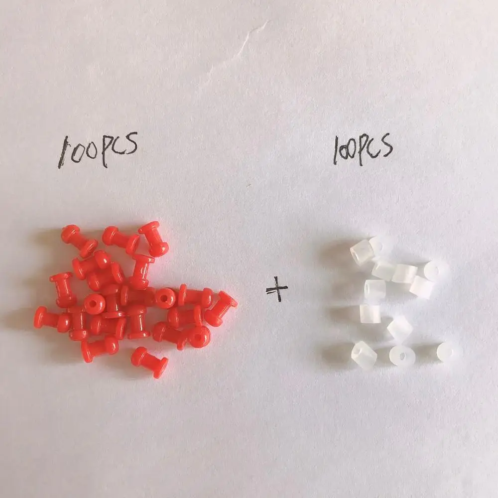 JINHONGKANG100PCS Copper/Plastic Slide Parts Saltwater Fishing Equipment Snapper Skirts and Rubber Tie Mule Maintenance Supplies