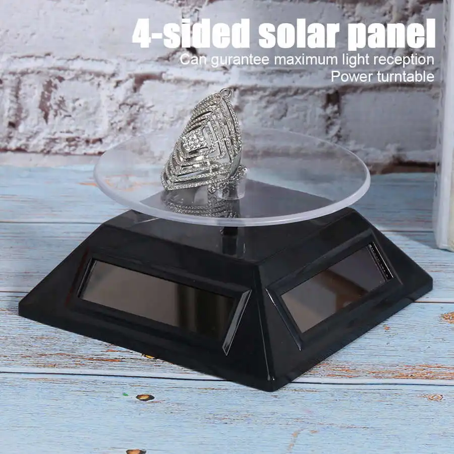 Солнечный дисплей Стенд поворотный стол ювелирные часы телефон Вращающийся s