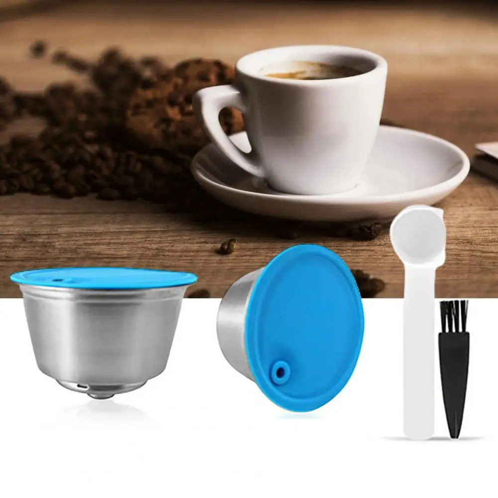 

1 Set Coffee Filter Reusable Easy Clean Stainless Steel Anti-deform Corrosion Resistant Coffee Capsule Funnel for Dolci Gusto
