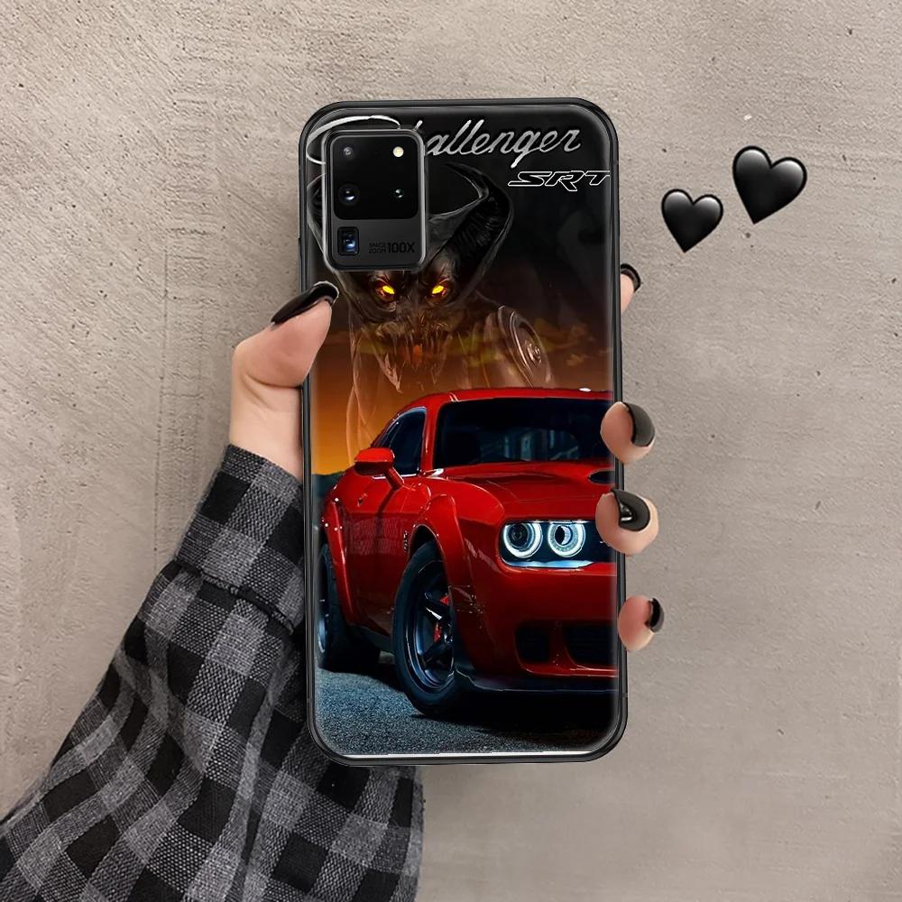 

dodges sport car Phone case For Samsung Galaxy Note 4 8 9 10 20 S8 S9 S10 S10E S20 Plus UITRA Ultra black luxury waterproof tpu