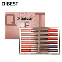 new makeup qibest matte lip gloss set non stick cup liquid lipstick makeup cosmetic gift for women or girl hot selling