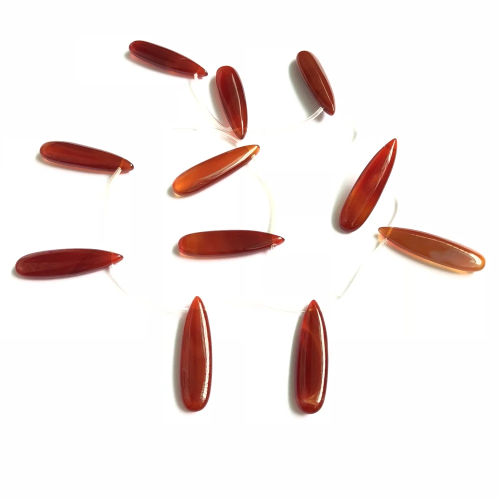 

Wholesale 1 string Natural Red Carnelian Agate 10x36mm Smooth Pear Drop Beads,Natual Gem Stone Jewelry Loose Beads