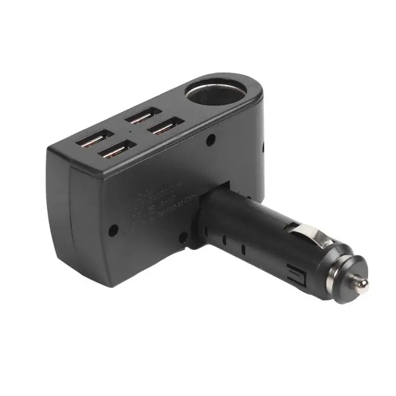 Универсальное автомобильное зарядное устройство 4 USB 3A зарядка четыре USB дизайн Безопасность Интеллектуальная адаптер чипа гнездо прикуривателя