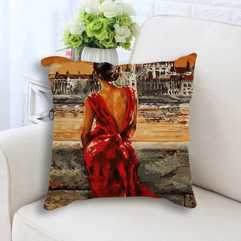 Льняная наволочка искусственная красивая Обложка украшение для спальни офиса