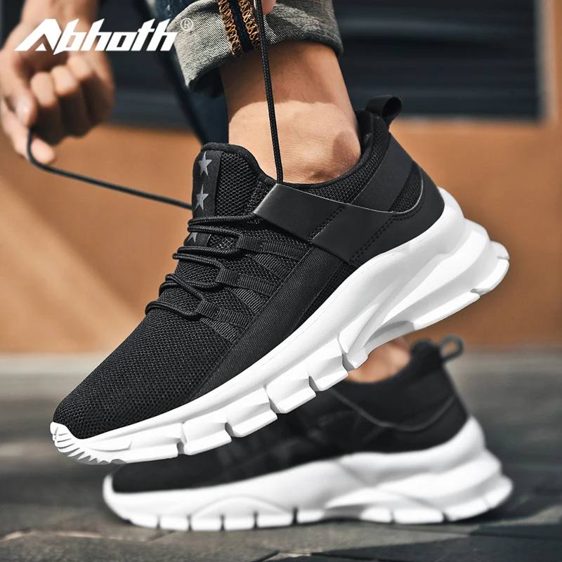 

Abhoth Mens Sneakers 2020 Breathable Mesh Running Shoes for Men Athletic Non-slip Height Increasing Shoes Trainer Walking Shoes
