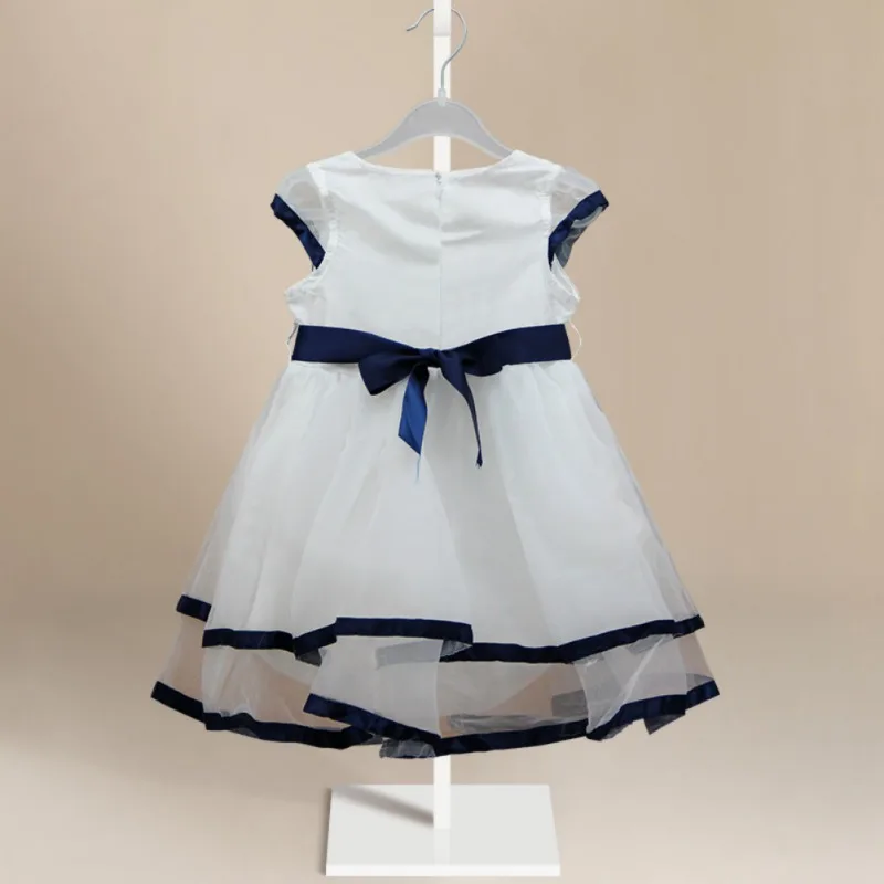 Pure white and blue edge girls college princess | Детская одежда и обувь