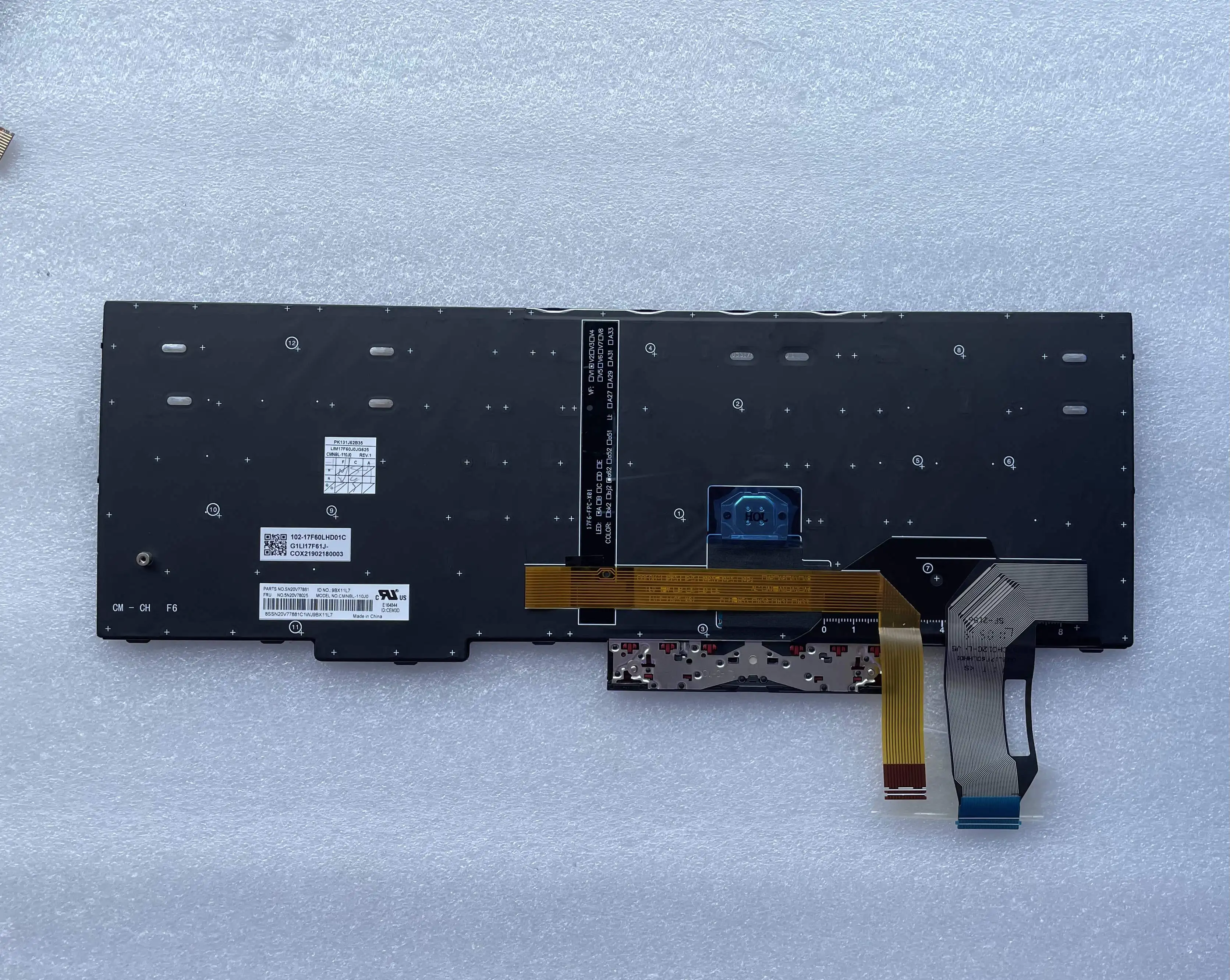 Клавиатура для ноутбука Lenovo ThinkPad E580 E585 E590 E595 T590 P53S L580 L590 P52 P72 P53 P73 SN20V77 с подсветкой
