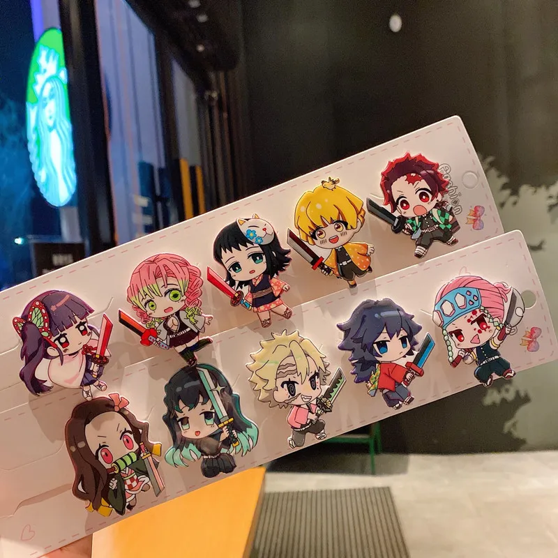 

10pcs New Anime Demon Slayer Tanjiro Hair Clip Hair Accessories Cute Girl Side Clip Cartoon Bangs Clip