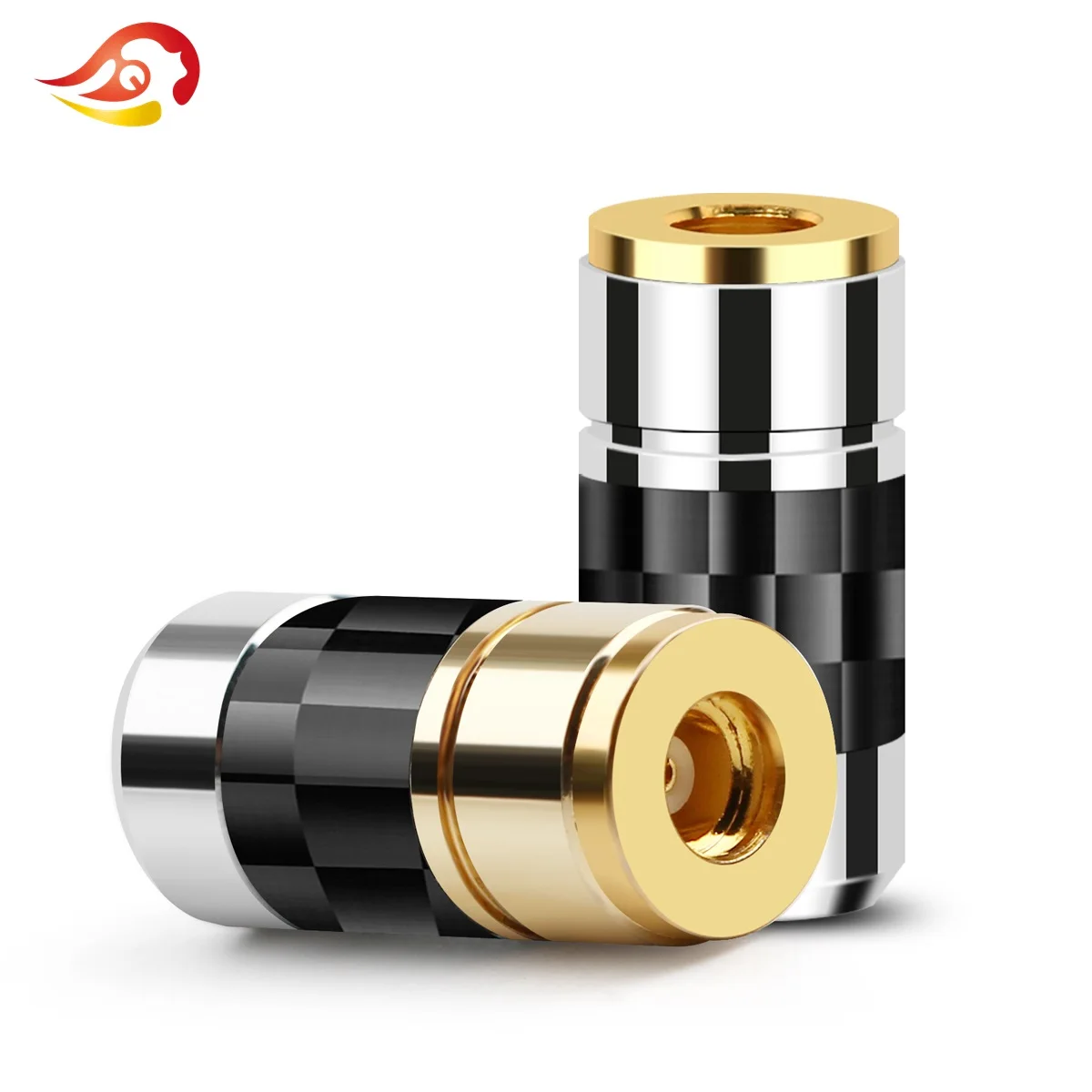 

QYFANG позолоченный бериллиевый разъем наушники с медным покрытием из углеродного волокна MMCX Pin аудио разъем для наушников UE900 SE535 SE215