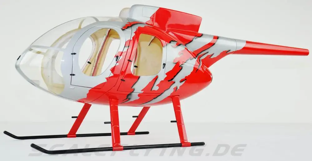 600 размер MD500E ARF вертолет на радиоуправлении коптер из стекловолокна - Цвет: GJIVE Red