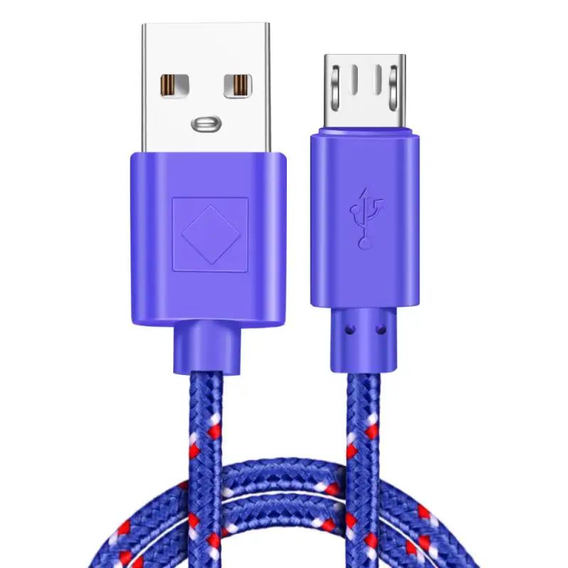 Микро USB кабель 3A нейлоновый быстрой зарядки для передачи данных Samsung Xiaomi LG