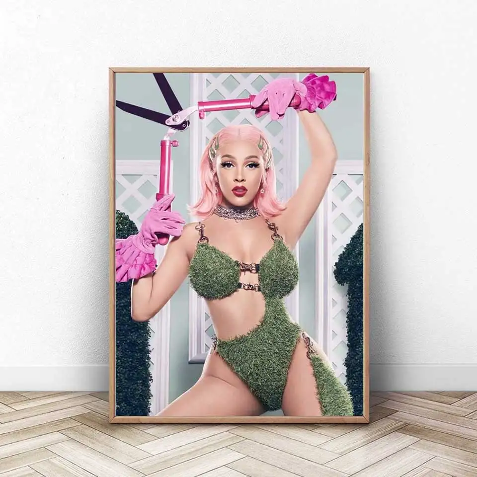 

Doja Cat Poster Hip Hop Music Singer Star Rap Rapper Art Painting Silk Canvas Wall Pictures For Living Room Home Decor